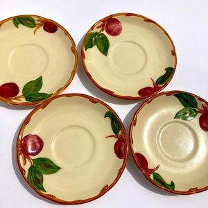 Franciscan Apple Theme Saucers (4)